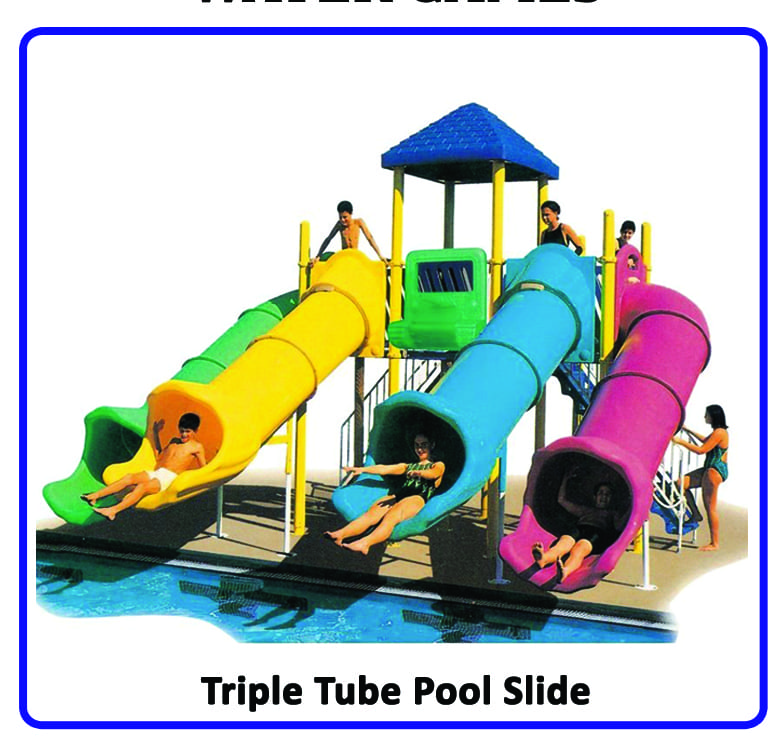 UNITED TRIPLE TUBE POOL SLIDE