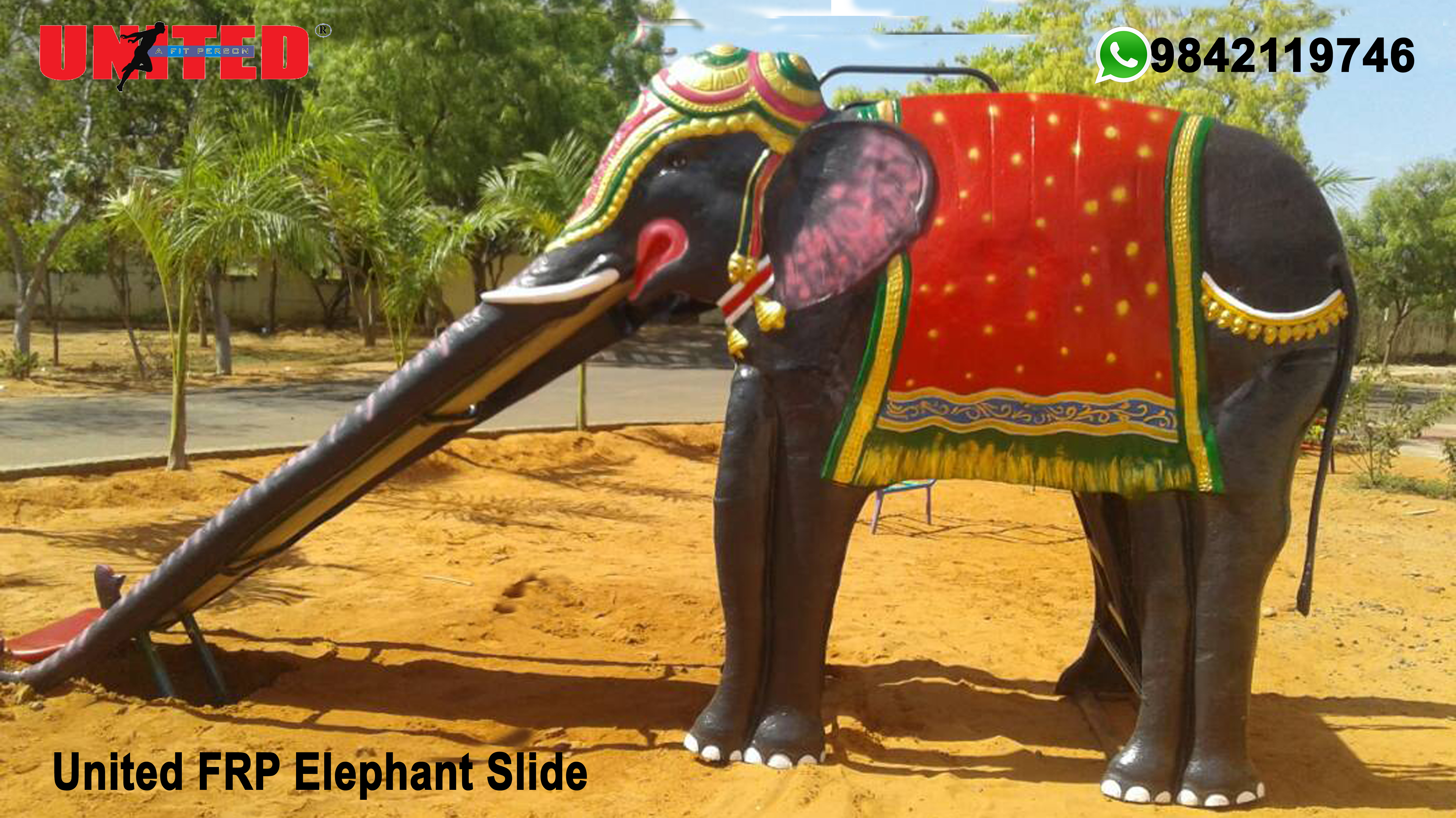 United FRP Elephant Slide